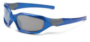 XLC Kinder-Sonnenbrille Maui SG-K01, Rahmen blau, Gläser verspiegelt, schwarz (1 Stück)