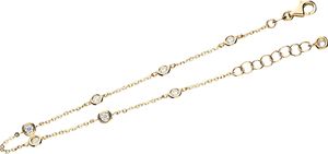 Damen Goldarmband Anker Diamantiert 585 - 14 Kt 16 cm