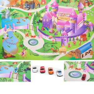 120x80 velká hrací podložka s autíčky, dětský koberec, hrací podložka, dětská podložka hrad