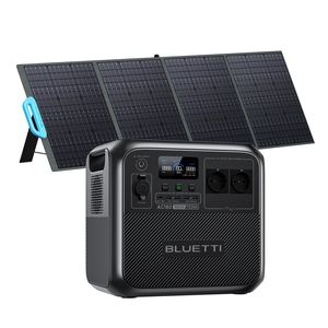 BLUETTI AC180 solárny generátor s PV200 solárnym panelom zahrnutý, prenosná elektrárna 1152Wh s 2 1800W (2700W výťah) výťahovým výťahom