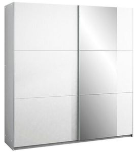 Schiebeschrank BASTIA 150 cm , Kleiderschrank Schiebetürenschrank , ( WEISS )