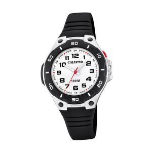 Calypso Kunststoff PolyurethanKinder Uhr K5758/6 Armbanduhr schwarz Junior D2UK5758/6