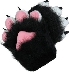 PlüSch Cartoon NäGel Krallen Handschuhe Halloween Cosplay FüR Katzenpfote FäUstlinge Cosplay FäUstlinge FüR,(C)