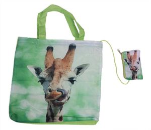 Einkaufstasche Giraffe, 40 x 40 cm, Einkaufstaschen Falttaschen Stofftasche Stofftaschen Tasche