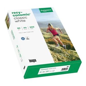 inapa Recycling-Druckerpapier Recyconomic ClassicWhite, 80g, A4, CIE-Weiße: 55 (recycling-grau), 2500 Blatt inapa Recycling-Druckerpapier Recyconomic ClassicWhite, 80g, A4, CIE-Weiße: 55 (recycling-grau), 2500 Blatt