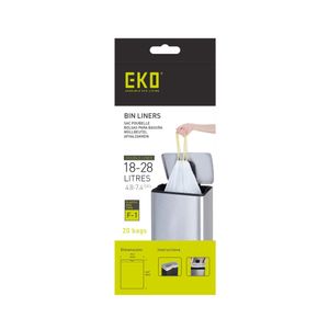EKO Müllbeutel, 18-28 Liter, Größe F-1, geeignet für EKO Inneneimer zwischen 18 und 28 l, dicker Kunststoff mit Kordelzuggriffen (20 Beutel)