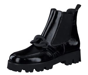 Paul Green Chelsea Boots - Schwarz Glattleder Größe: 37 Normal