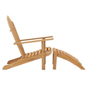 Möbel - Hommie - Adirondack-Stühle mit Fußteil 2 Stk. Massivholz Teak - 3073203