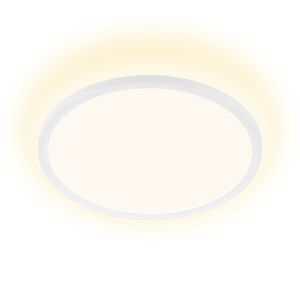 Briloner Leuchten SLIM - Deckenleuchte - inkl. Hintergrundbeleuchtung - LED - 18 Watt - 2.400 Lumen - 4.000 Kelvin - weiß - rund - Ø 29,3cm