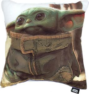 Star Wars: The Mandalorian - Gefülltes Kissen AG428 (40 cm x 40 cm) (Grün/Grün/Weiß/Weiß/Braun/Braun)