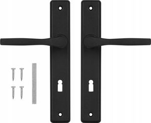 ADGO® Türknauf 90mm Schlüsselschloss Schwarz Links Rechts Rechteckige Rosette