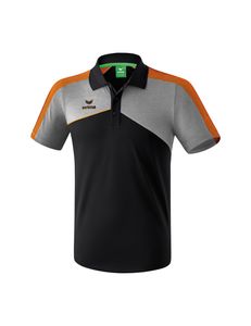 erima Premium One 2.0 Funktions Poloshirt black/grey melange/neon orange S