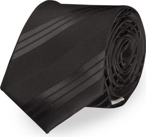 Fabio Farini - Krawatte - verschiedene Herren Krawatten - klassische Streifen Schlips in 8cm Breit (8cm), Schwarz