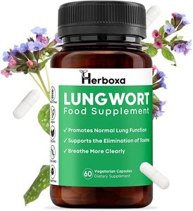 Herboxa Lungwort Lungengesundheit | Revitalisierung und Entgiftung der Lunge |Atemhilfe | Hustenlöser | Lungenreizung - 60 Kapseln