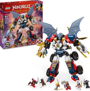LEGO NINJAGO 4in1 Zanes Ultra-Kombi-Mech - Spielzeug mit Auto Modell - Umbaubar in einen Jet oder Drachen Figur - Inkl. 6 Minifiguren - Bauspielzeug für Jungen und Mädchen ab 9 Jahren 71834