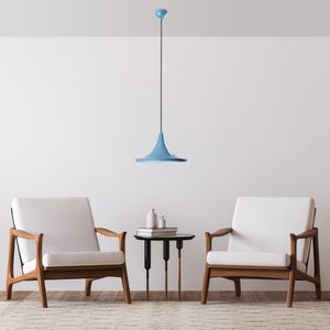 Opviq, Tom - 3531 - Light Blue, Kronleuchter, METALLKÖRPER, Hellblau, 117 x 10 x 10 cm