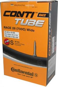 Continental 0181921 28' Schlauch 'Race 28 Wide', 700x25/32C (25/32-622/630), SV 42 mm, schwarz
