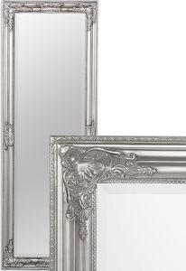Eleganter Barock Spiegel BESSA 140x50cm silber-antik Holzrahmen