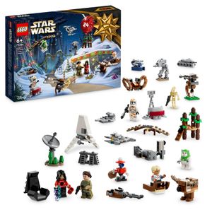 LEGO 75366 Star Wars Adventskalender 2023, Weihnachtskalender mit 24 Geschenken, darunter 9 Figuren, 10 Fahrzeug-Spielzeuge und 5 Mini-Modelle, Advents-Geschenk zu Weihnachten für Kinder und Fans