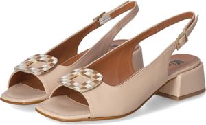 Kaerlek Damen Slingsandaletten Beige Glattleder Größe: 41
