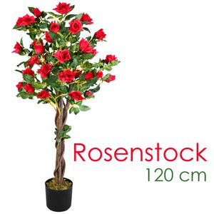 Rose Rosenstock Rosenbusch Kunstpflanze Künstliche Pflanze mit Blüten Auswahl Decovego, Auswahl Rose Pflanze:Rose Modell 3