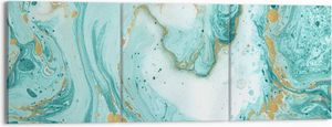 Bild auf Leinwand - Leinwandbild - Abstraktion blau Wasser modern - 150x50cm - Wand Bild - Wanddeko - Leinwanddruck - Bilder - Kunstdruck - Wanddekoration - Leinwand bilder - Wandkunst - CA150x50-2937