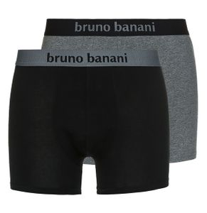 Bruno Banani Herren Boxershorts, 2er Pack - Flowing, Baumwolle Grau XXL (XX-Large)