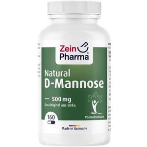 Zein Pharma - D-Mannose, Natürliche D-Mannose, 500mg, 160 Kapseln