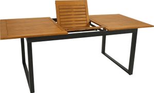 DEGAMO Gartentisch Ausziehtisch RIVELLO 150/200x90cm, Alu anthrazit + Akazie