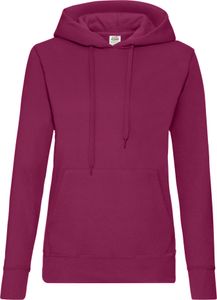 Fruit Of The Loom Lady Fit Pullover mit Kapuze BC363 (L) (Burgunder) Fruit Of The Loom Lady Fit Pullover mit Kapuze BC363 (L) (Burgunder)