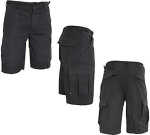 Mil-Tec Bermudy Ripstop prewashed schwarz, M