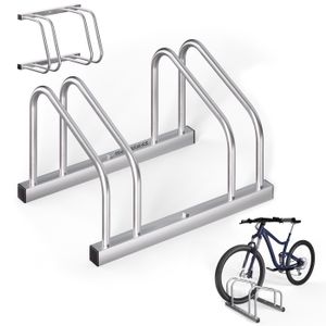 MONZANA® Fahrradständer für 2-6 Fahrräder 30-65 mm Reifenbreite Mehrfachständer Aufstellständer Fahrrad Ständer, Variante:2 Fahrräder