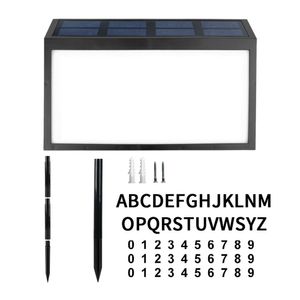 Solarleuchte,   beleuchtete Hausnummer  Solar Hausnummer   Effekt Türschild Personalisiert,(Stil:Stil2;)