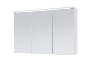 AILEENSTORE Spiegelschrank Badmöbel mit Beleuchtung DUO 100 cm LED WEISS