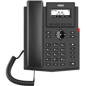 Fanvil X301P - Telefon IP - Czarny - Słuchawka przewodowa - Biurkowy/ścienny - Linux - 2 linie
