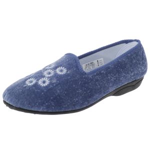 Zedzzz Cathy dámske papuče / papuče s kvetinovou výšivkou DF494 (36 EUR) (Blueberry)