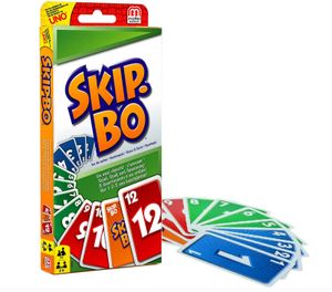 Mattel Skip-Bo im Thekendisplay für Kinder und Familie geeignete Kartenspiele DE