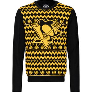 NHL Pittsburgh Penguins Ugly Sweater Big Logo 2-Color Christmas Pullover Weihnachten XL