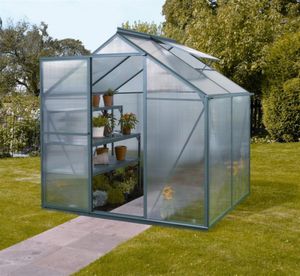 Skleník Vitavia Triton 2500 polykarbonát 6 mm 198 x 131 cm zelený vč. základového rámu