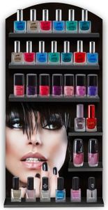 Nagellackregal Wandregal NAILBOARD Aufbewahrung Organizer Setzkasten versch. Modelle, Farbe:Motiv 600 x 285 x 70 mm
