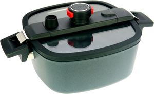 Woll "Active Lite" Kasserolle, Schnellkochtopf, Viereckig, 26 x 26 cm, 10.5 cm hoch, 5.5 Liter, inkl. Deckel in Box - NICHT Induktionsgeeignet