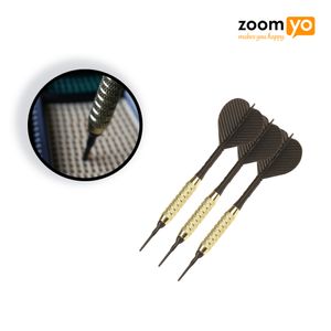 Zoomyo sada 3 šípok pre elektronické terče, presné letové správanie, nekĺzavý, ergonomický tvar, hrot šípky je možné kedykoľvek pri nosení vymeniť, čierna
