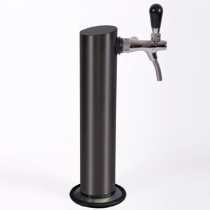 GDW Schanksäule mit Kompensatorschankhahn & Fuß für Bierbar BK160 schwarz