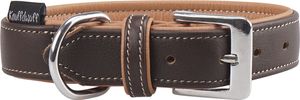 Echtleder Hundehalsband Arcadia mit Soft-Büffelleder 40x47x3,5 cm Braun