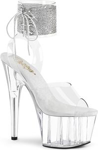 ADORE-791-2RS Pleaser vegane Damen High Heels Sandaletten Strass klar