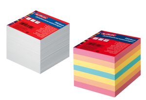 2x Herlitz Zettelbox Nachfüller / 700 weiße + 550 Blatt farbige Notizblätter
