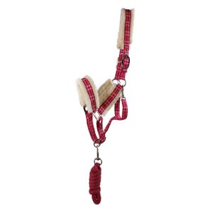 QHP Halfter-set mit pelz Hot Pink, QHP17_Gr.:Shetty
