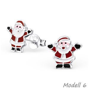 Weihnachtsohrringe: Kinder Ohrstecker aus Silber 925, Modellvariante:Modell 6