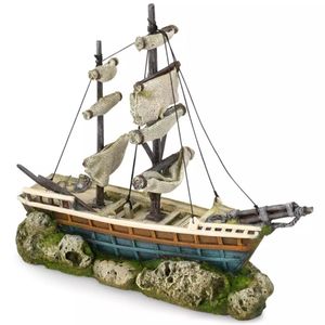 EBI AQUA DELLA Boat with Sails 38 x 12,5 x 31,5cm potopetná loď dekorácia, 59416204