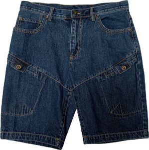 Herren Jeans Shorts Baumwolle kurze Hose Größe  32 34 36 38 40 42 , Farbe:Blau, Größe:38